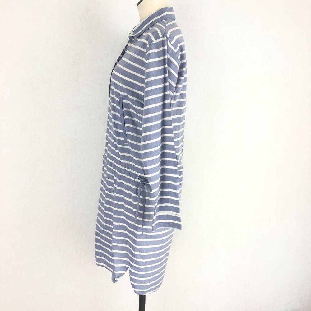 SOLD Gap Blue White Striped Drawstring Dress Sz S - Picture 3 of 11
